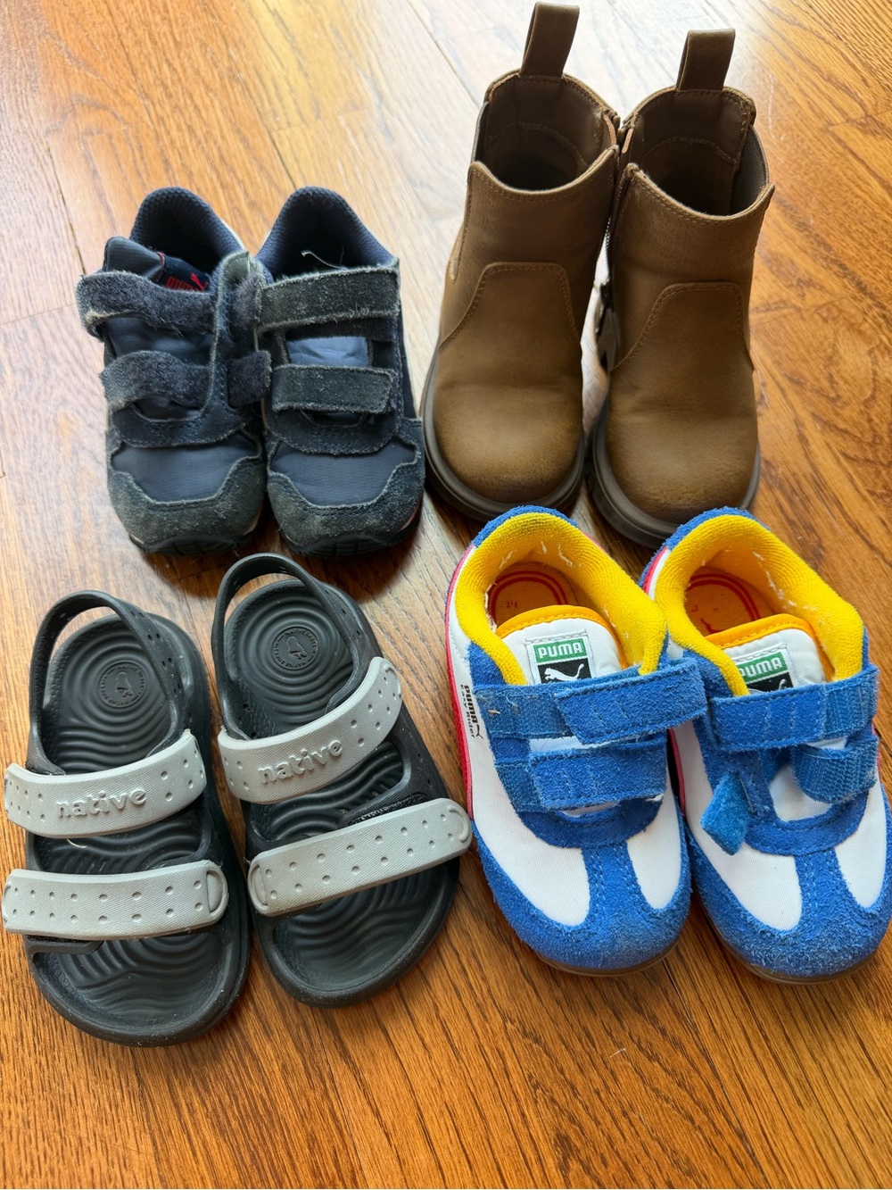 Toddler shoes in size 6- Puma, Native, and Baby Gap